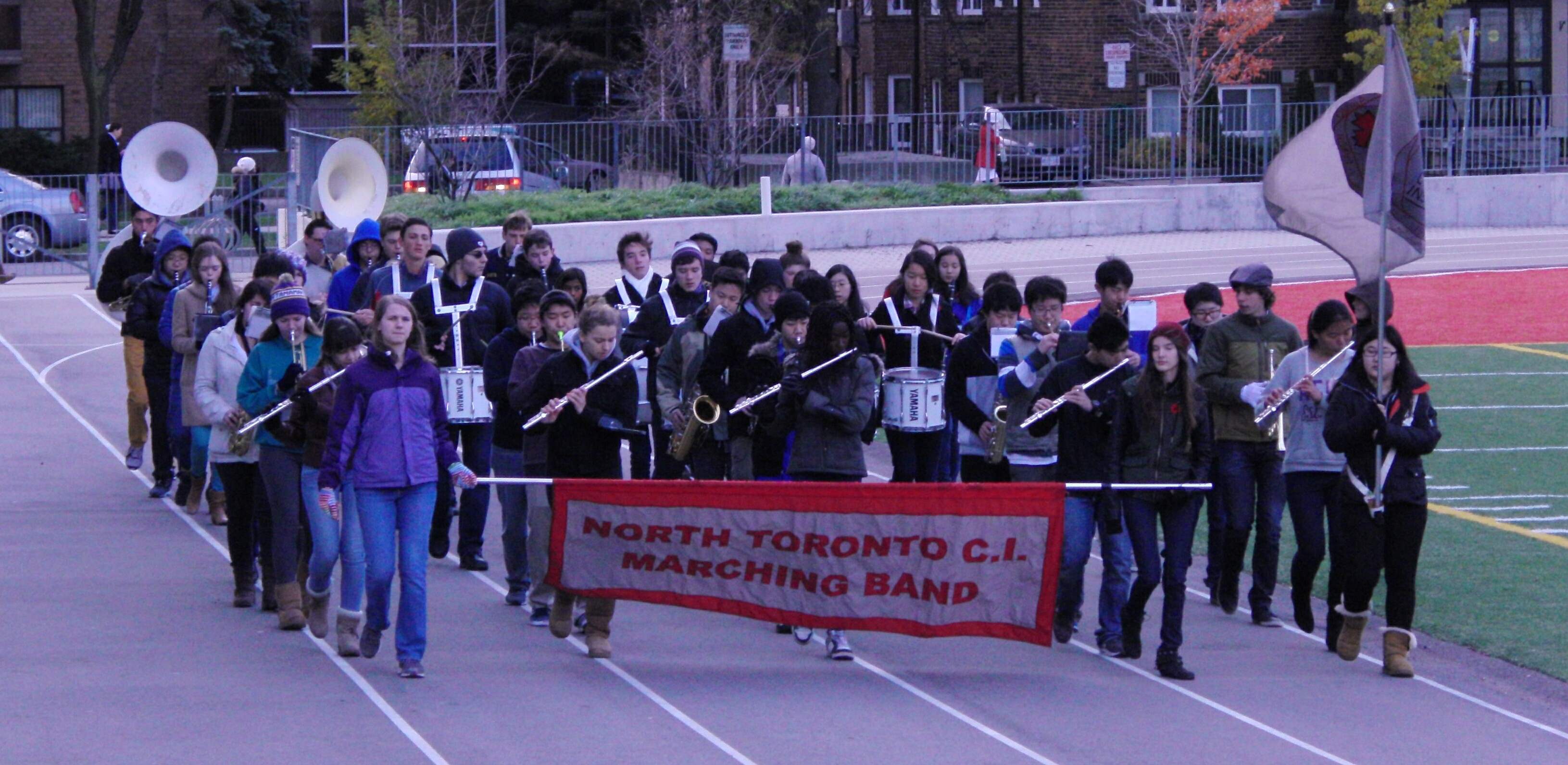 NT's Marching Band preparing for The Toronto Santa Claus Parade