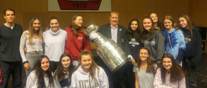 The Stanley Cup with the Girls's Hockey Team - January 29, 2019