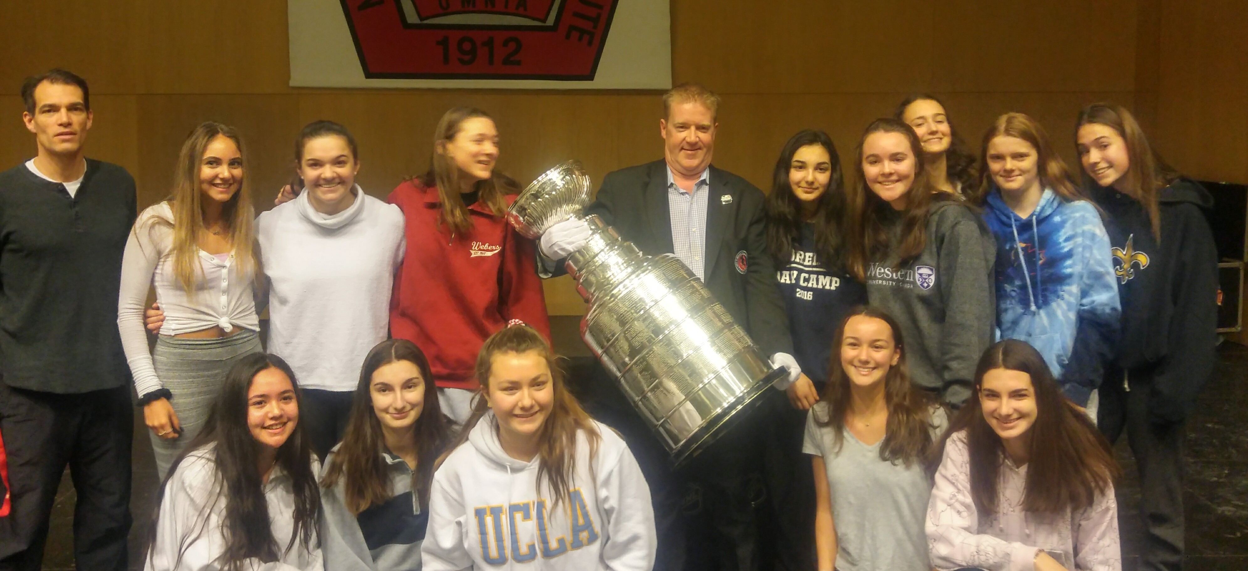 The Stanley Cup with the Girls's Hockey Team - January 29, 2019