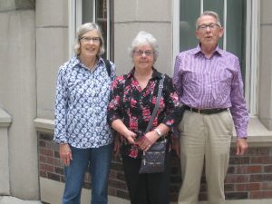 Mary Kay (Hartman) Winter (’61), Nancy Caldicott (’61) and Stephen Hartman (’57) took in a tour of the school