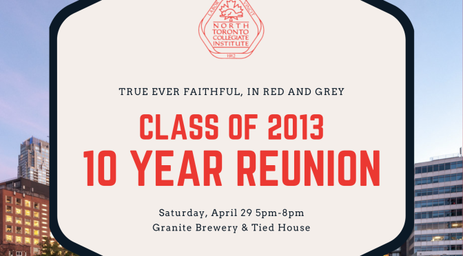 Calling all alumni from the Class of 2013